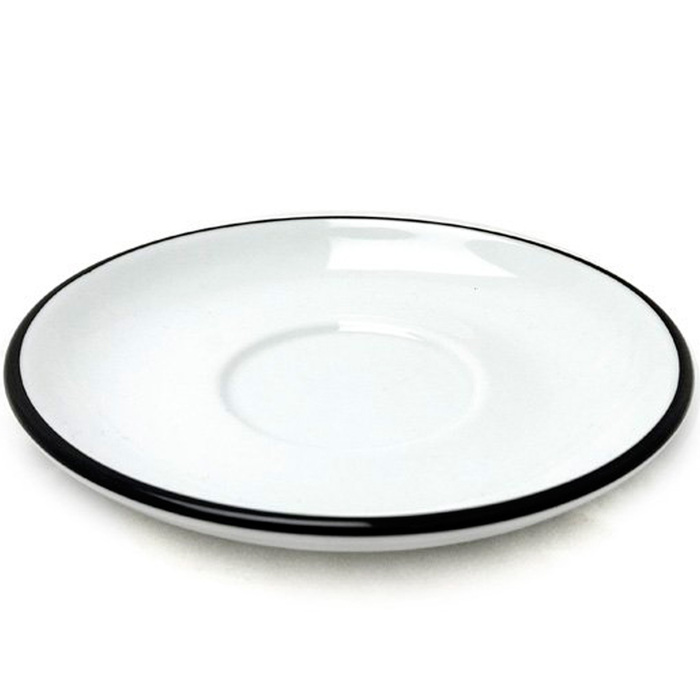 37254 Блюдце cappuccino, cappuccino large 14,5 см Pennellessa Black rims для серій 'Verona', 'Torino