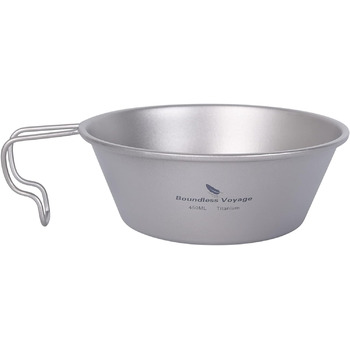 Безмежна подорож Титанова чаша Sierra Cup Outdoor Camping Backpackers Cup Легка компактна чашка з ручкою Ti1092T (450 мл 1 шт. )