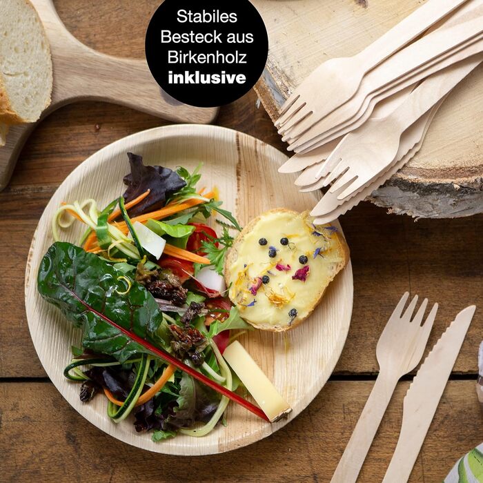 Набір тарілок з пальмового листя, круглі, 75 предметів Moritz & Moritz