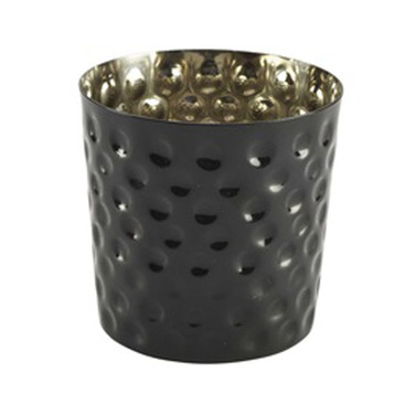 Стакан металлический 400 мл, рельефный, черный, GenWare