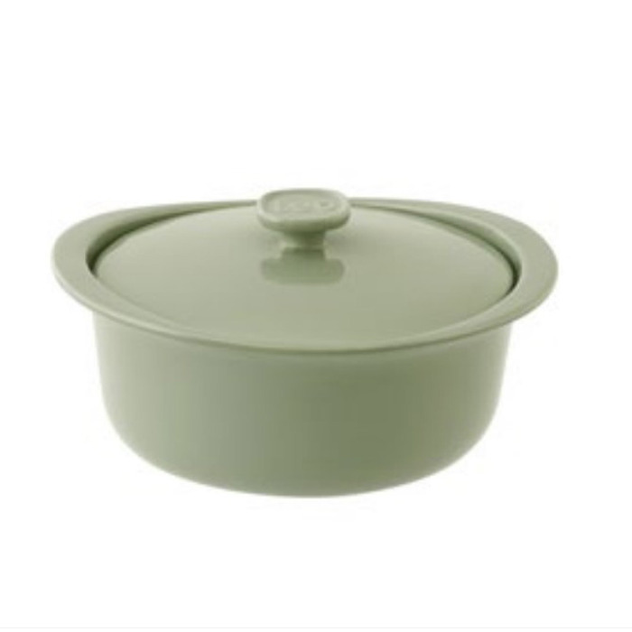 Форма с крышкой круглая LEO BALANCE, зеленый, керамика, диам. 24 см, 4,5 л BergHOFF