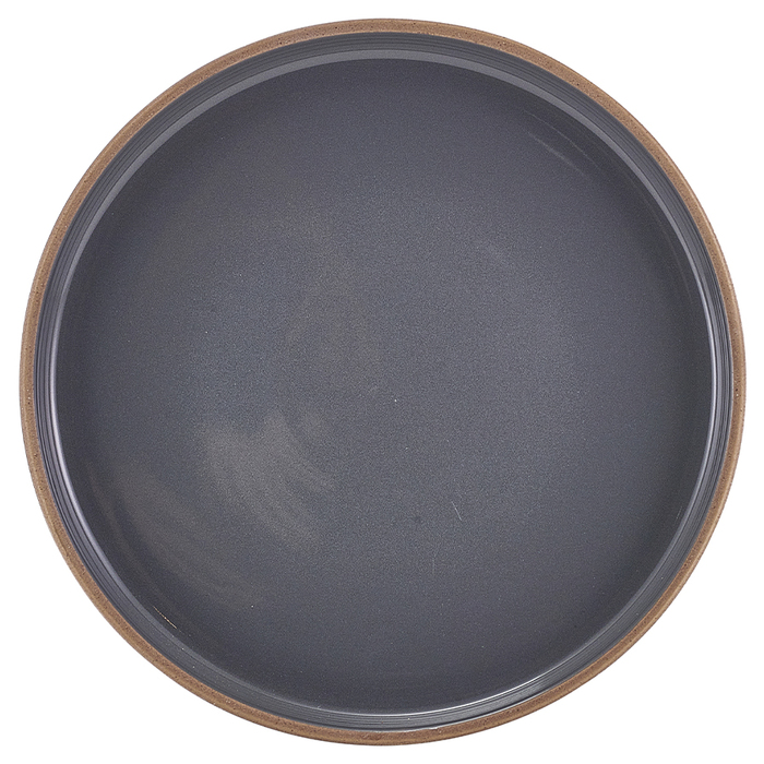 Тарілка презентаційна 20*2.5 см із низьким вертикальним бортом, Kava Dark Grey Stoneware, GenWare