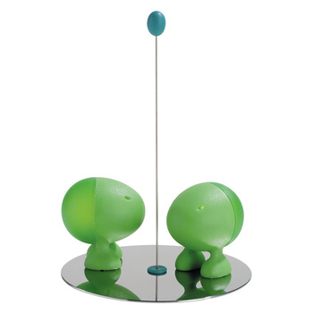 Солонка і перечниця 11 х 14,5 х 11 см зелені Lilliput Alessi