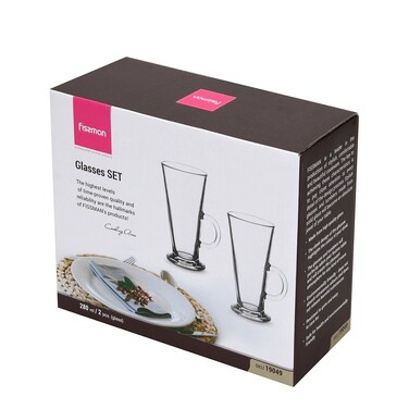 Набор из 2-х бокалов Fissman для горячих напитков 280 мл (19049)