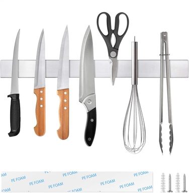 Магнітний тримач для ножів 40 см, нержавіюча сталь Ninonly