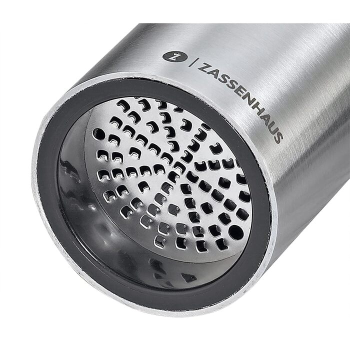 Дует млина для мускатного горіха та спецій, нержавіюча сталь і пластик, чорно-сріблястий, млин для перцю, розміри 5 см x 5 см x 11 см, млин для чилі, млин для мускатного горіха