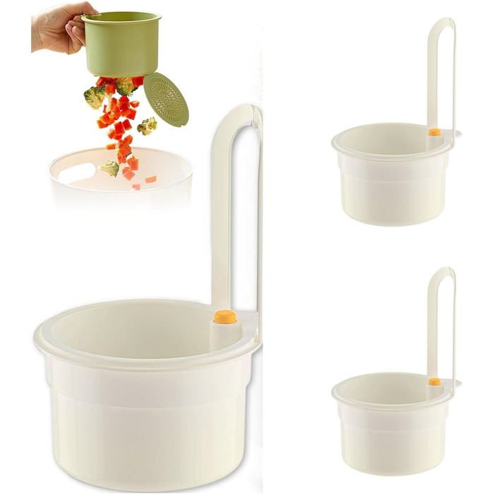 Сітчастий фільтр для раковини, фільтр для раковини, зливний кошик для раковини, органайзер для раковини, кухонне начиння, кошик для фільтра для раковини, кошик для зливу для кухні, підвісний фільтр для кухонного змішувача, (білий ) (білий, 3 шт.)