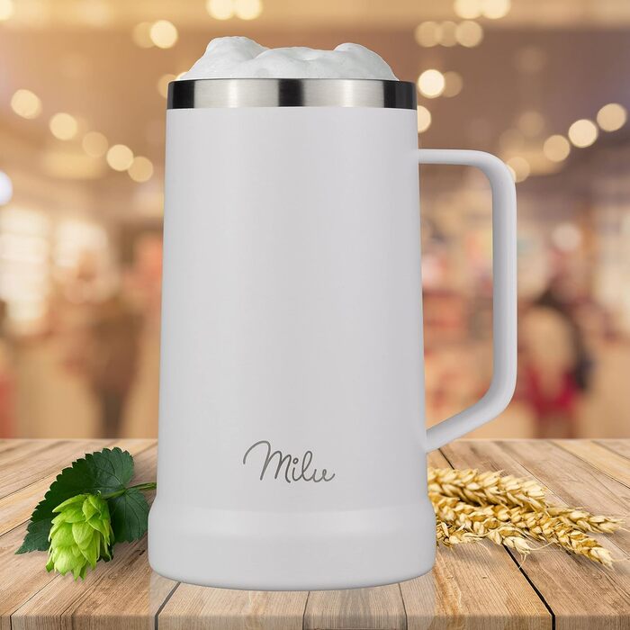 Термокухоль для пива 700 мл білий Milu