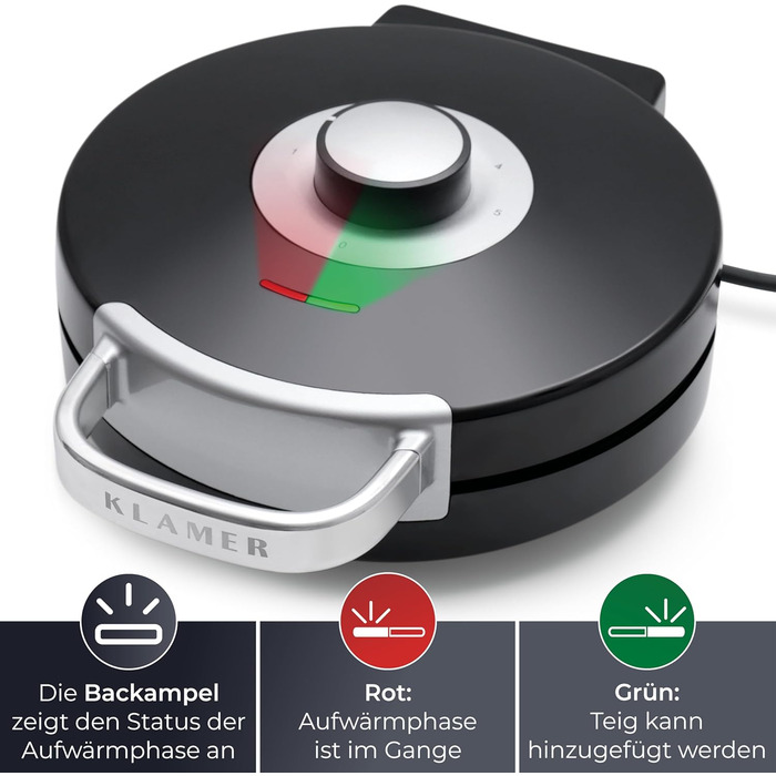 Вафельниця 1000 Вт Classic Klamer