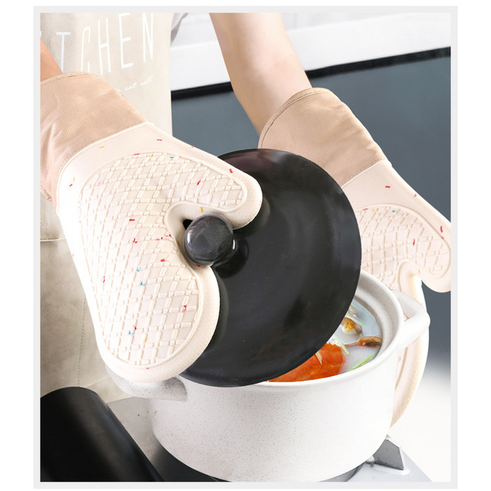 Кухонна рукавичка для духовки з підставкою для каструлі, набір 2 предмети, бежевий AUAUY