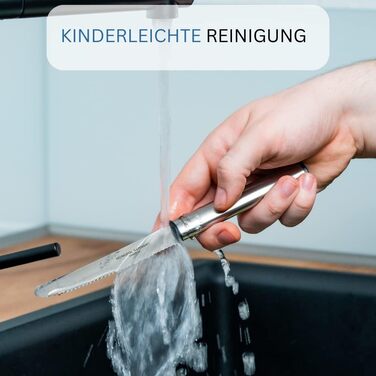 Нож для закусок/стейков, зубчатый край, длина 23 см, Monopol Edition, нержавеющая сталь/пластик, профессиональный, серебристый, 16923360 1 нож