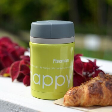 Термос для їжі Fissman 450 мл оливковий (9640)