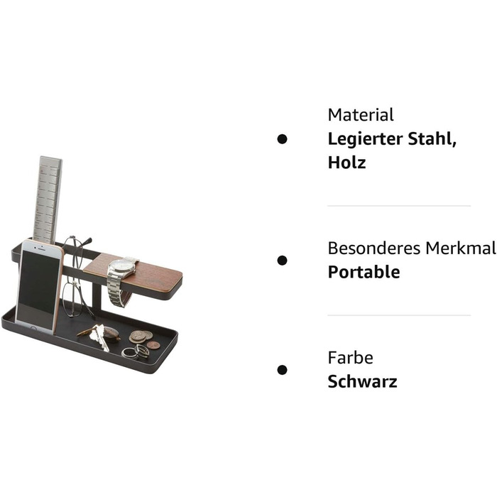 Органайзер для столу Yamazaki Tower, сталевий, чорний, один розмір