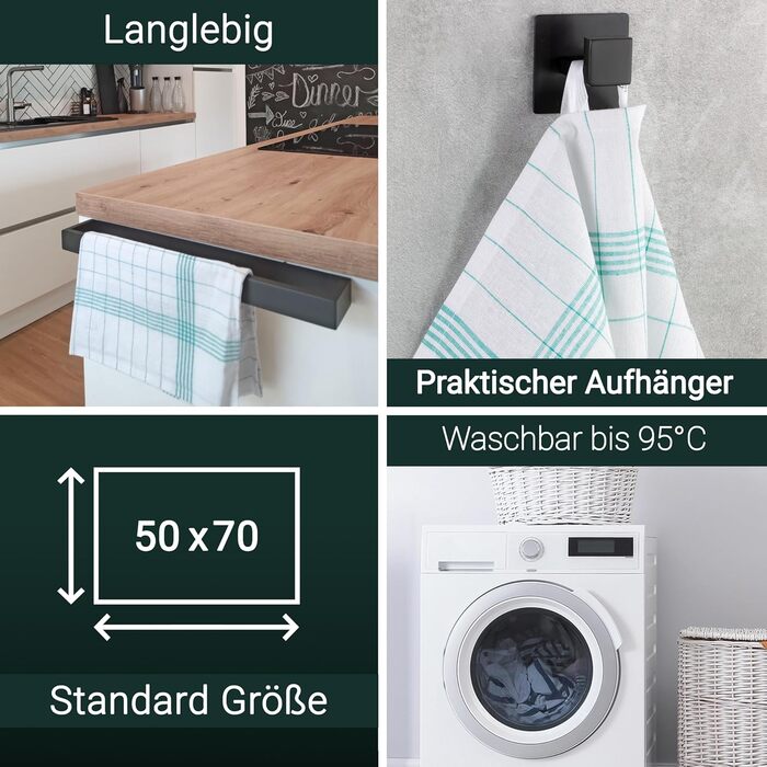 Набір кухонних рушників з 5 предметів 50 x 70 см, бірюзовий ZOLLNER