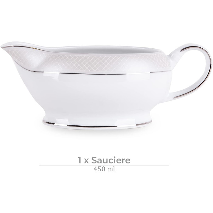 Набор посуды konsimo Combi на 6 персон Набор тарелок SCANIA Modern 18 предметов Столовый сервиз - Сервиз и наборы посуды - Комбинированный сервиз 6 персон - Сервиз для семьи - Посуда белая Столовая посуда (24 предмета)