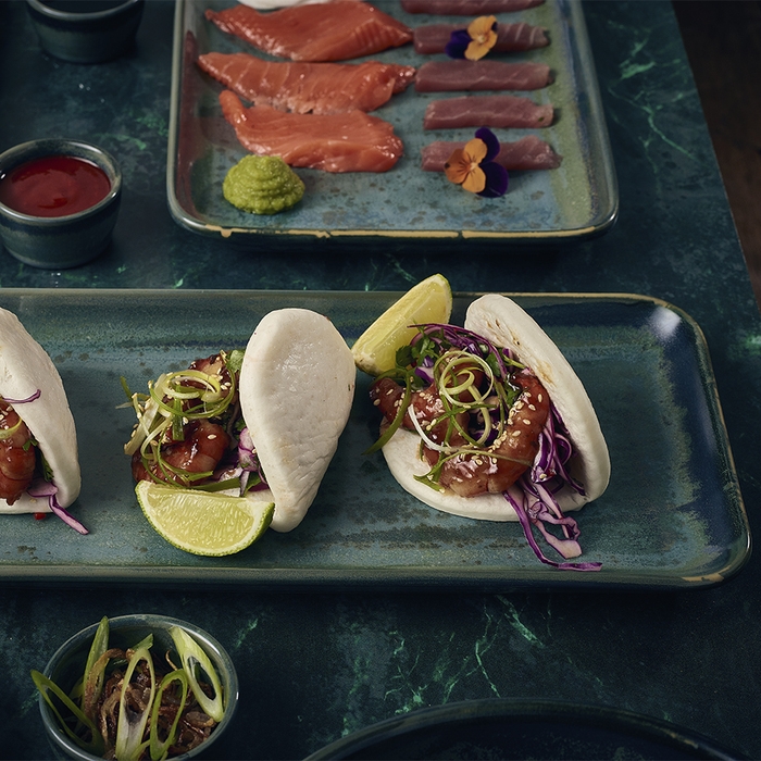 Блюдо прямоугольное 36*16.5 см, зеленое, Terra Porcelain Aqua Green, GenWare