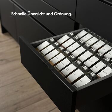 Органайзер для спецій металевий чорний, KIVY