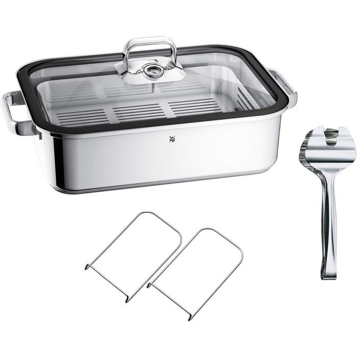 Жаровня 41 x 27 см с паровой корзиной и щипцами для спаржи Vitalis Aroma WMF