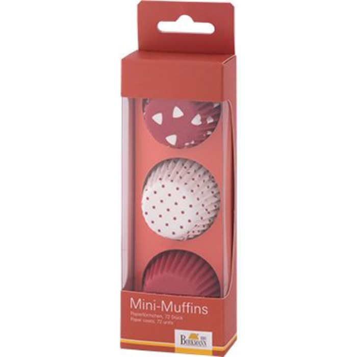 Набір форм для випічки міні-маффинов, 72 шт, 4,5 см, червоний / білий, Colour Splash RBV Birkmann