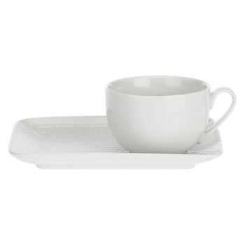 Чашка для чаю з блюдцем La Porcellana Bianca APEREGINA, порцеляна, 12 х 8 см, 300 мл