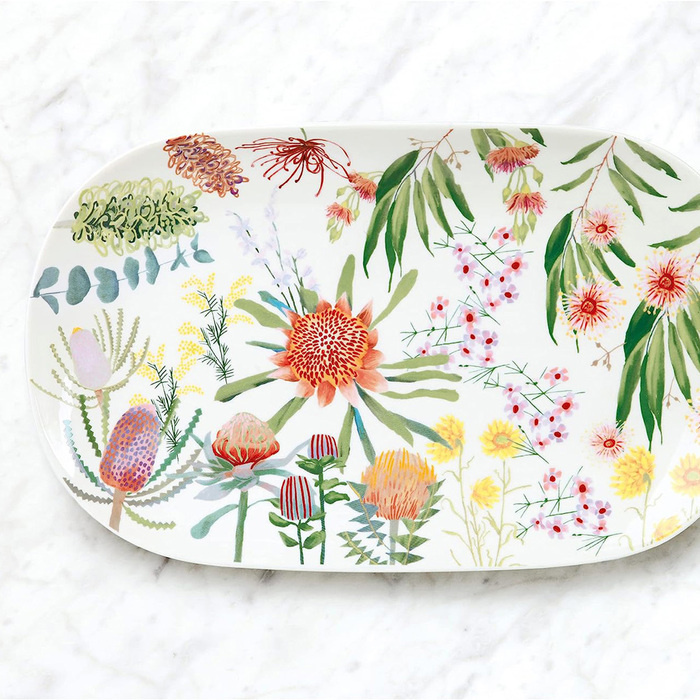 Блюдо овальное Maxwell & Williams ROYAL BOTANIC GARDENS NATIVE BLOOMS, фарфор, 37 х 23 см