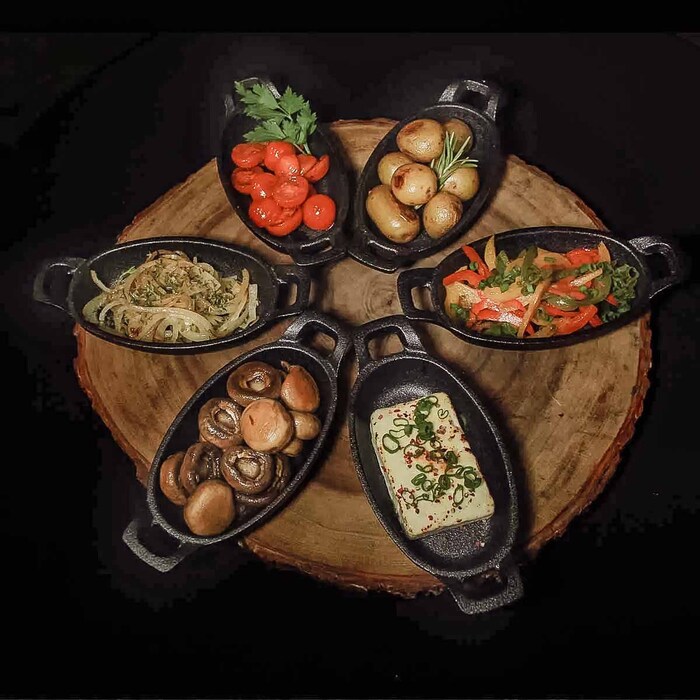 Набір з 6 чавунних сковорідок 20х9,5 см Santos