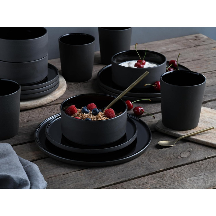 Набір посуду на 4 персони, 16 предметів, Futuro Black Creatable