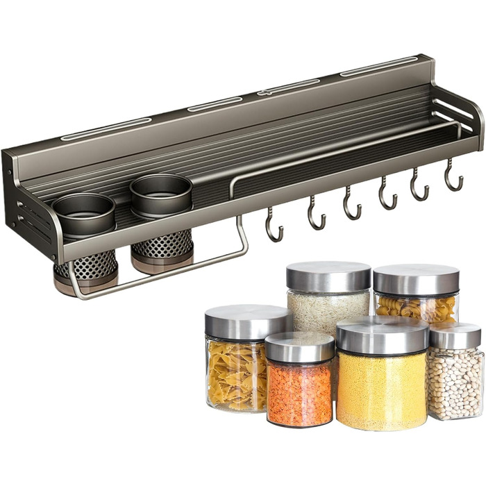 Настінний органайзер для кухонного приладдя 40 см Foway