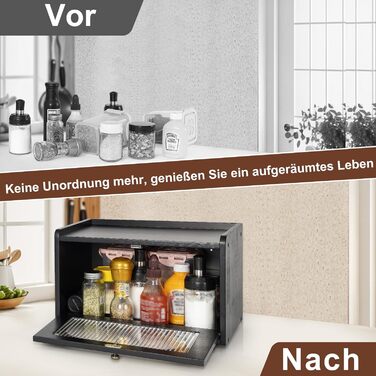 Хлібниця 36,5 х 23,5 х 22 см чорний GUUSII HOME