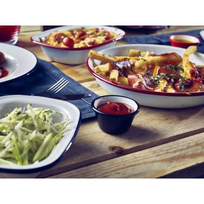 Соусник меламиновый 50 мл, черный и белый, GenWare