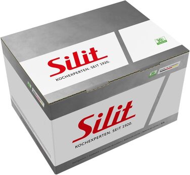 Набір посуду Silit Modesto для індукційних плит, 4 предмети, з кришками зі скла, кераміка Silargan, індукційний посуд без нікелю, підходить для всіх типів плит, вироблено в Німеччині, червоний колір