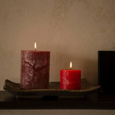 Свічки Spaas Rustic Pillar 80/110 мм 65 шт. - (Бордо)