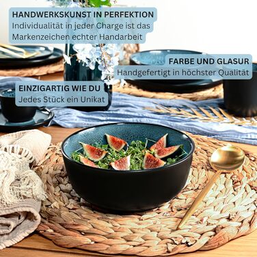 Кам&39яні миски для пасти 6 предметів, набір мисок для пасти на 6 осіб, набір мисок можна мити в посудомийній машині та використовувати в мікрохвильовій печі, велика багатофункціональна миска темно-сірого кольору 750 мл VALUE COLLECTION (Vigo, набір посуд