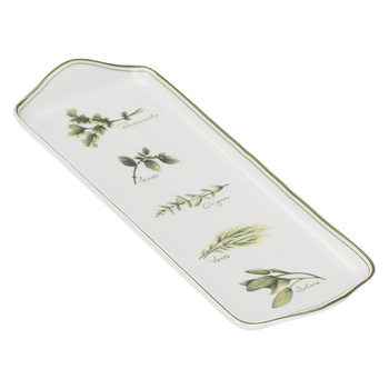 Блюдо сервировочное прямоугольное La Porcellana Bianca COLTIVIA, фарфор, 35 х 15 см