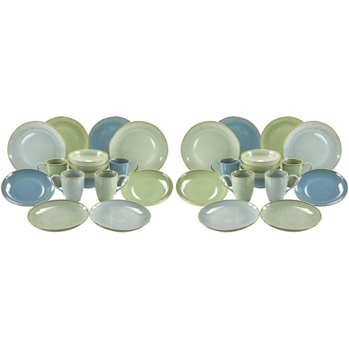 Комбінований сервіз на 8 персон, 32 предмети (2 набори по 16 шт. ) Nature Collection Creatable