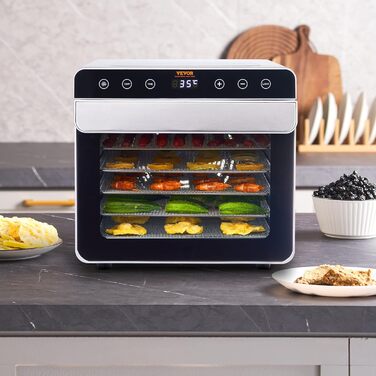 Дегідратор, контроль температури 30-90C, таймер від 0,5 до 48 годин, 700 Вт VEVOR