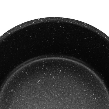 Ківш Fissman 16x8 см / 1,45 л ADELINA зі скляною кришкою алюміній з антипригарним покриттям (14626)