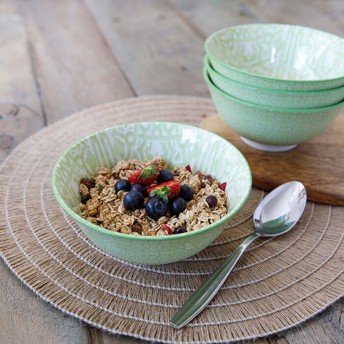 Миска Kitchen Craft GREEN TILE, кераміка, діам. 16 см, 500 мл