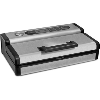 Професійна вакуумна система CASO FastVac 1200 - двопоршневий насос (приблизно 20 літрів / хв.), потужний двигун, подвійний зварний шов, індикатор процесу, включаючи вакуумний шланг і 20 професійних пакетів з фольги