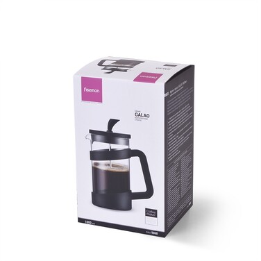 Заварювальний чайник Fissman з поршнем GALAO 1000 мл скляна колба (9068)