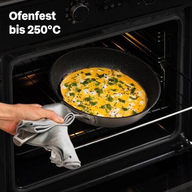 Набір сковорідок SILBERTHAL із 3 предметів - сковорідки з нержавіючої сталі - 20, 24 та 28 см - підходить для індукційних варильних поверхонь - придатний для використання в духовці до 400C та миття в посудомийній машині (з покриттям, комплект із 2 предмет