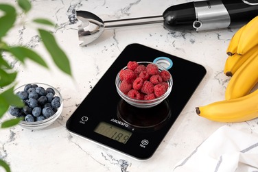 ARDESTO Ваги кухонні, 5кг, CR2032x2 в комплекті, скло, чорний