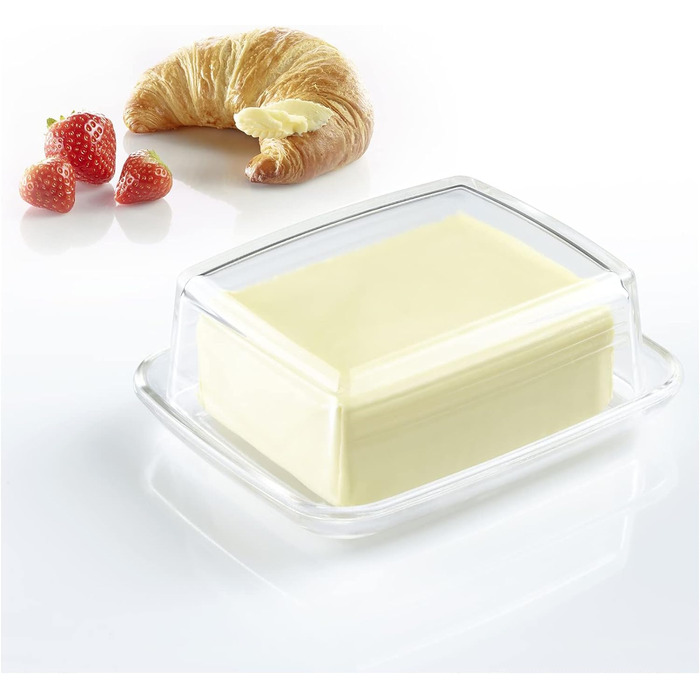 Маслянка Westmark - ідеально підходить для сервірування та зберігання - можна мити в посудомийній машині - спеціальне полегшення для надійного захоплення (скло, набір з 2 шт. )