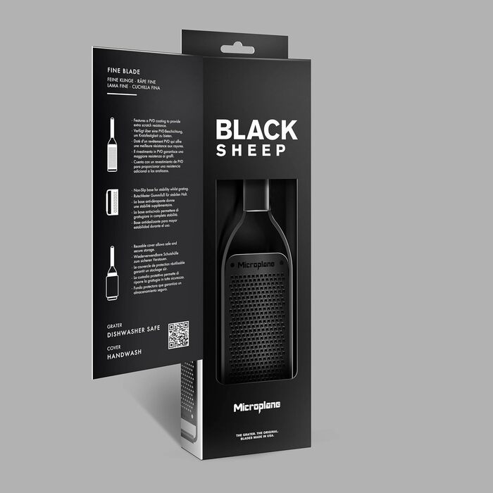 Терка 30 см мелкая, черная Black Sheep Microplane