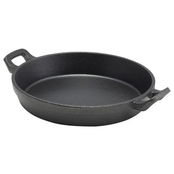Сковорода 650 мл, 18 xh 3.4 см, чавунна із двома ручками, GenWare