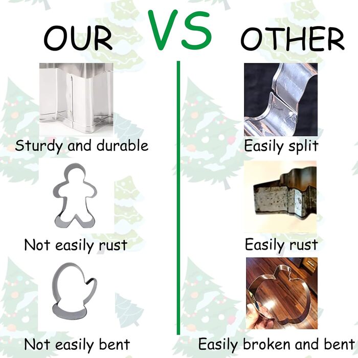 Різдвяні формочки для печива з нержавіючої сталі, 26 шт. chimoo