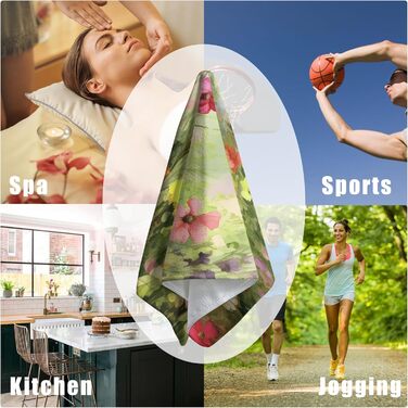 Різдвяні кухонні рушники Kwlegh, рушник для рук, різдвяна ялинка, цукерка-тростина, сніжинка, рушник для пальців, набір з 2 шт. , милий чоловічий банний рушник, високопоглинаючі рушники, 36 x (картина олією з квітами)