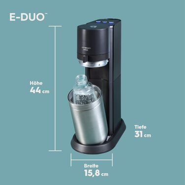 Набір для газування води, 6 предметів, чорний E-Duo SodaStream