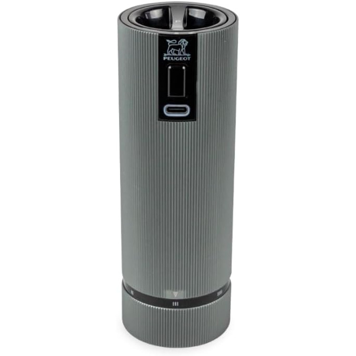 Акумуляторна електрична млин u'Select 15 см кам'яна сіль - 6 попередньо встановлених помелів - алюмінієва 15 см млин для перцю - алюміній - алюміній