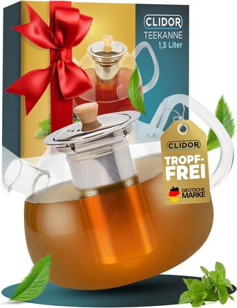 Заварювальний чайник 1,5 л із вставкою із сітчастого фільтра CLIDOR